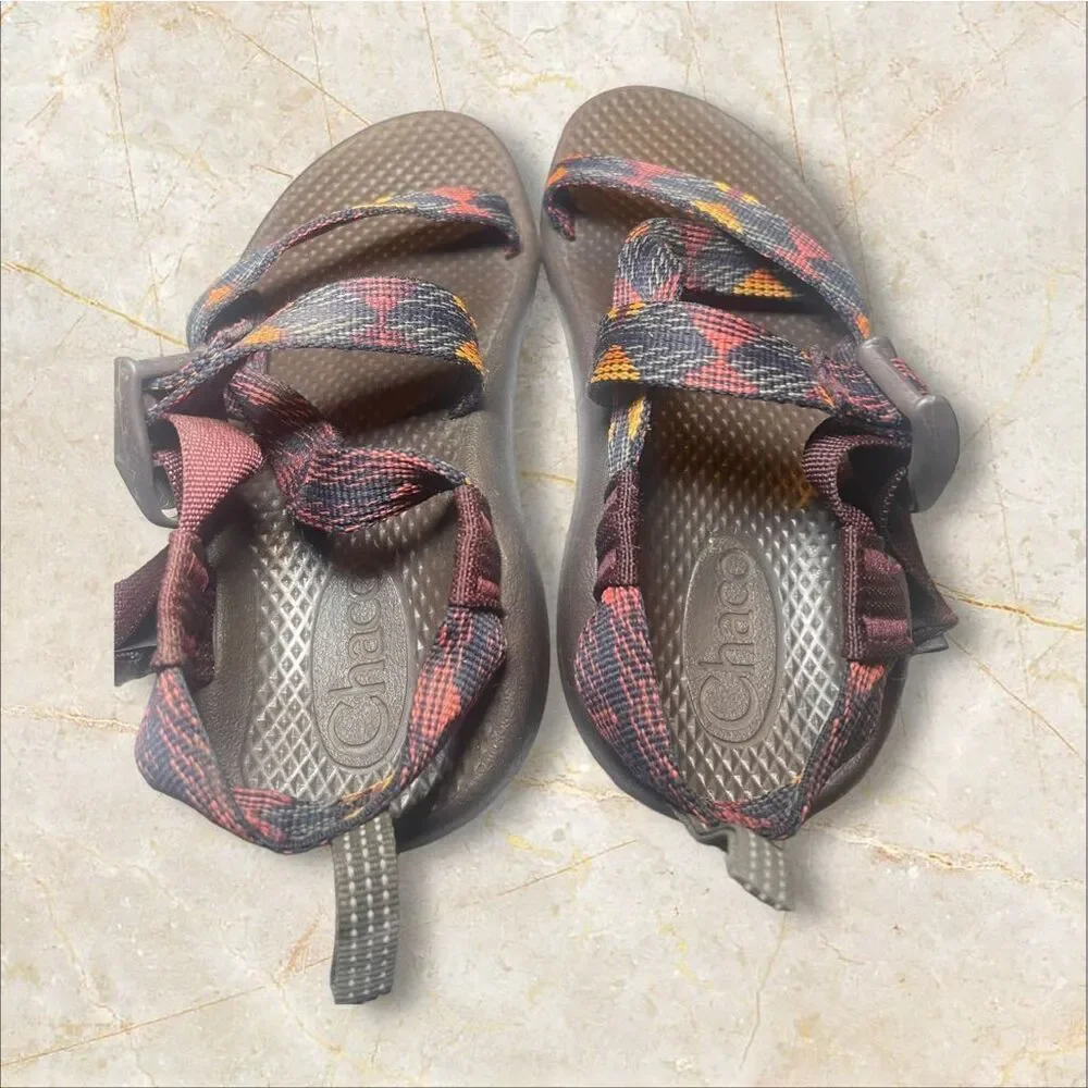 Chaco Kids Multicolor Z/1 Ecotread Ohkurr Strappy Basket Weave Sandal Size 2